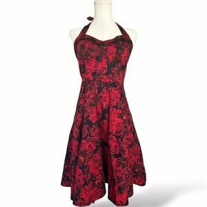 Hot Topic RomanticGoth Rose Halter Dress - Medium - 77 | GothicGlam |